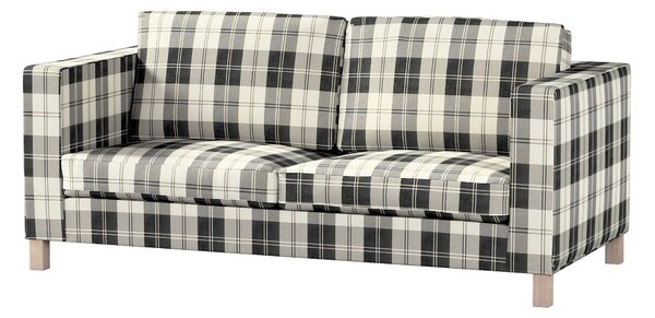 Potah na pohovku IKEA Karlanda rozkládací, krátký barva černá látka pletený vzor, vzorované
