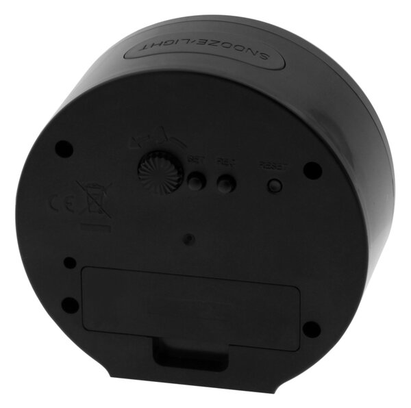 JVD Kulatý černý rádiem řízený budík JVD RB978.1 ( )