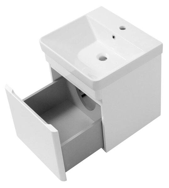 Lavedo Vivace White Air 50 koupelnová skříňka s umyvadlem, lesk