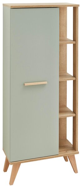 MIDI SKŘÍŇKA, barvy dubu, pastelově zelená, 50,5/128/33 cm Xora - Koupelnové série