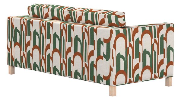 Potah na pohovku IKEA Karlanda rozkládací, krátký barva zelená látka pletený vzor, vzorované