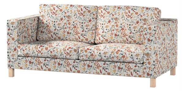 Potah na pohovku IKEA Karlanda rozkládací, krátký barva oranžová látka pletený vzor, vzorované