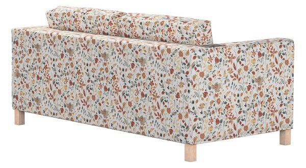 Potah na pohovku IKEA Karlanda rozkládací, krátký barva oranžová látka pletený vzor, vzorované