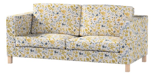 Potah na pohovku IKEA Karlanda rozkládací, krátký barva žlutá látka pletený vzor, vzorované