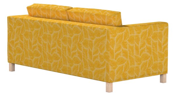 Potah na pohovku IKEA Karlanda rozkládací, krátký barva žlutá látka pletený vzor, vzorované