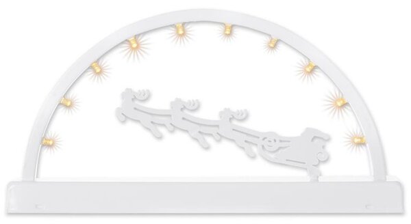 Kovový světelný oblouk, teplé bílé, 10 LED, časovač