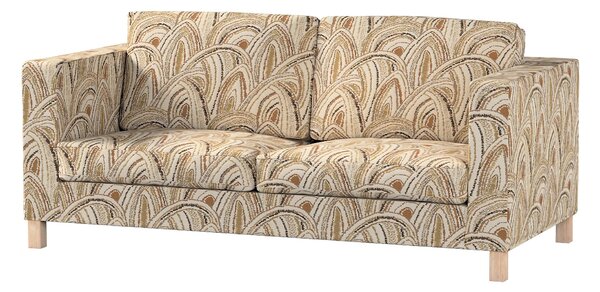 Potah na pohovku IKEA Karlanda rozkládací, krátký barva béžová látka pletený vzor, vzorované