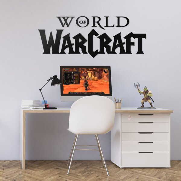 DUBLEZ | Dřevěné logo na zeď - World of Warcraft | Obraz
