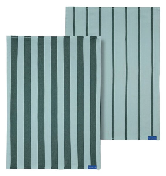 Bavlněné utěrky v sadě 2 ks 50x70 cm Stripes – Mette Ditmer Denmark