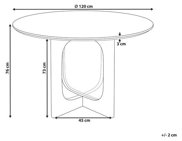 Jídelní stůl KARLO Světle hnědá 120 cm 120 cm