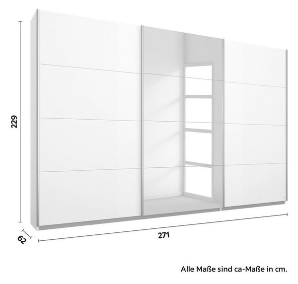 Skříň s posouvacími dveřmi KULMBACH, šířka 271 cm
