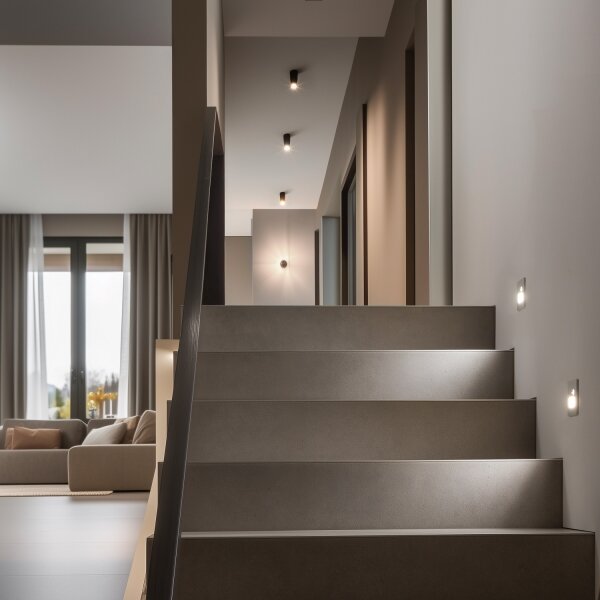 Brilagi -LED Schodišťové svítidlo se senz. JACK LED/3W/230V 3000/4000/6500K šedá