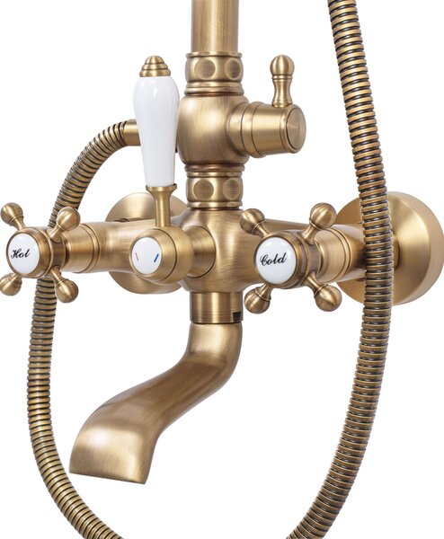Rea Bergamo, sprchový set v retro stylu, antická bronz, REA-P5002