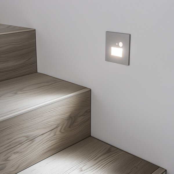 LED Schodišťové svítidlo se senzorem pohybu LED/1,5W/230V 3000/4000/6000K šedá