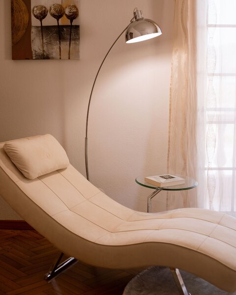 Stojací lampa DINTEL Kov Stříbrná