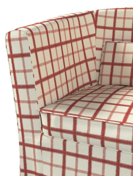 Potah na křeslo IKEA Ektorp Tullsta barva červená látka vzorované