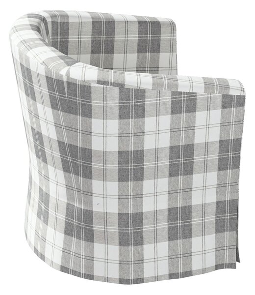 Potah na křeslo IKEA Ektorp Tullsta barva šedá látka pletený vzor, vzorované