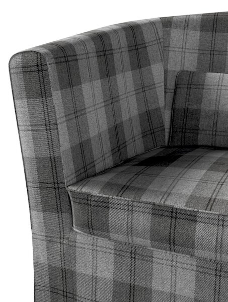 Potah na křeslo IKEA Ektorp Tullsta barva šedá látka pletený vzor, vzorované
