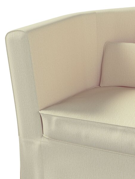 Potah na křeslo IKEA Ektorp Tullsta barva krémová látka lesklé, pletený vzor