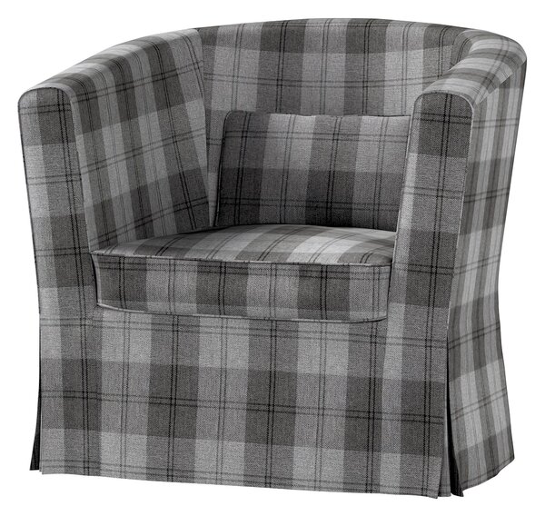Potah na křeslo IKEA Ektorp Tullsta barva šedá látka pletený vzor, vzorované
