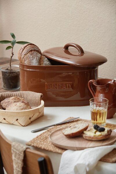 Keramický chlebník Oval Brown