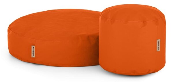 SakyPaky set - sedací vak Žiži a taburet oranžová