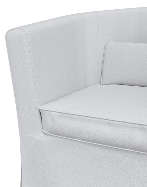 Potah na křeslo IKEA Ektorp Tullsta barva bílá látka pletený vzor