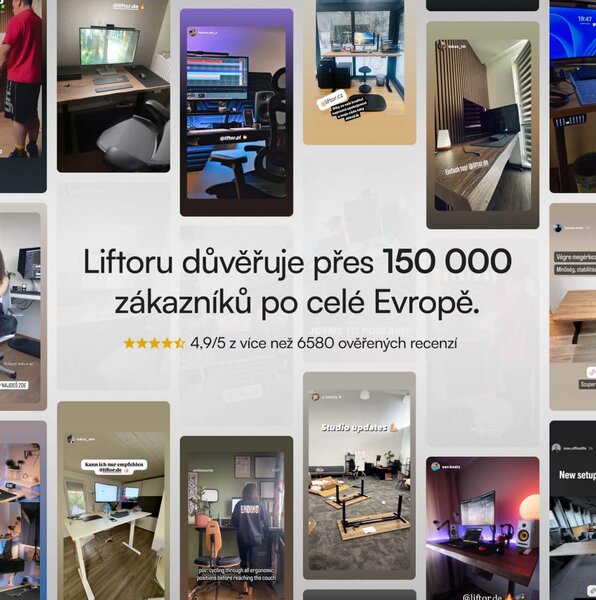 Výškově nastavitelný stůl Liftor Expert, , elektricky polohovatelný