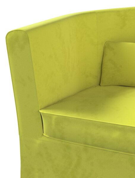 Potah na křeslo IKEA Ektorp Tullsta barva zelená látka lesklé, sametová