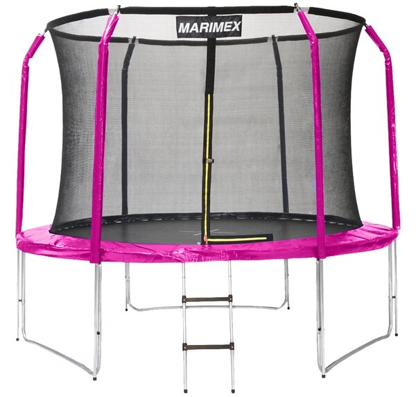 Marimex | Trampolína Marimex 305 cm růžová + vnitřní ochranná síť + schůdky ZDARMA | 19000105
