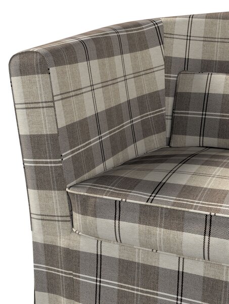 Potah na křeslo IKEA Ektorp Tullsta barva béžová látka pletený vzor, vzorované