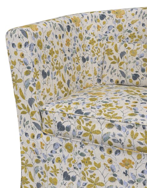 Potah na křeslo IKEA Ektorp Tullsta barva žlutá látka pletený vzor, vzorované