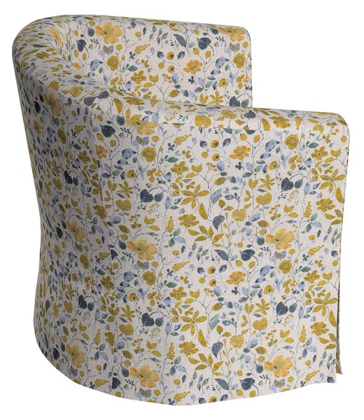 Potah na křeslo IKEA Ektorp Tullsta barva žlutá látka pletený vzor, vzorované
