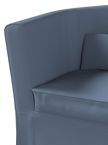 Potah na křeslo IKEA Ektorp Tullsta barva modrá látka pletený vzor