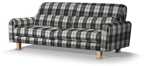 Potah na pohovku IKEA Nikkala krátký barva černá látka pletený vzor, vzorované