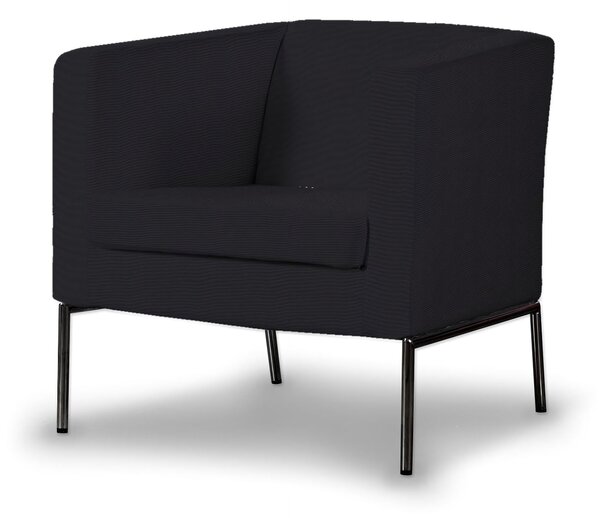 Potah na křeslo IKEA Klappsta barva černá látka pletený vzor
