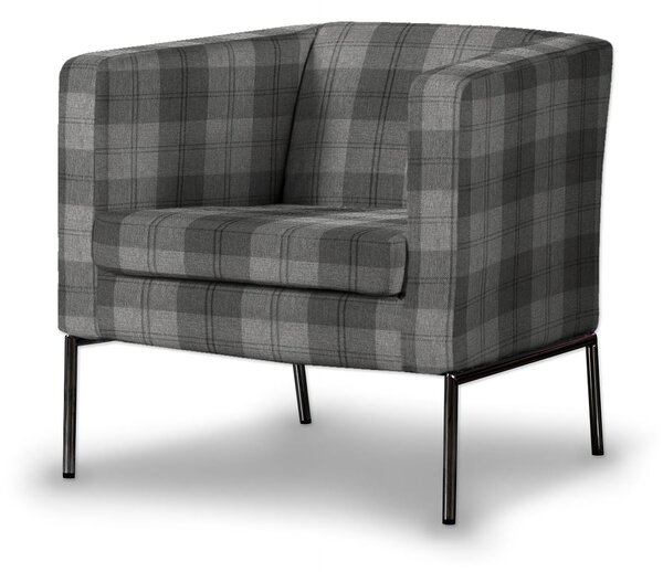 Potah na křeslo IKEA Klappsta barva šedá látka pletený vzor, vzorované