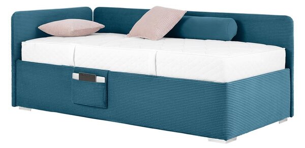 Postel Remi s bočnicemi 90x200, potah pastelově modrý