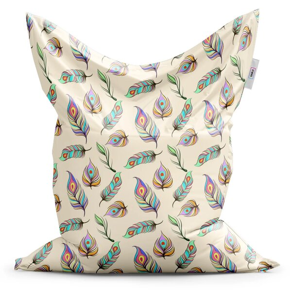 Sablio Sedací vak Classic Paví peříčka - 150x100 cm