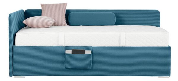 Postel Remi s bočnicemi 90x200, potah pastelově modrý