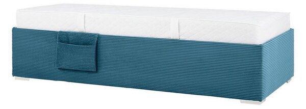 Postel Remi s bočnicemi 90x200, potah pastelově modrý
