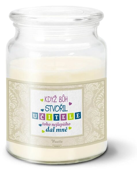 Sablio Svíčka Když Bůh stvořil učitele - 500 g