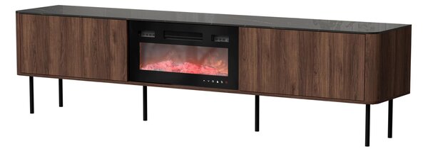 TV stolek/skříňka Secio RTV2 (ořech warmia + černý mramor)