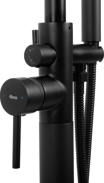 Rea Aras, volně stojící vanová baterie h-1105, černá matná, REA-B2717