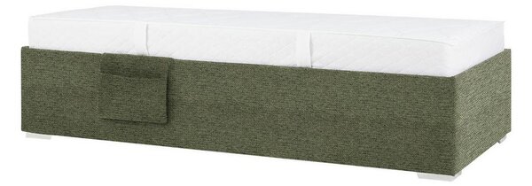 Postel Remi s bočnicemi 90x200, potah olivově zelený