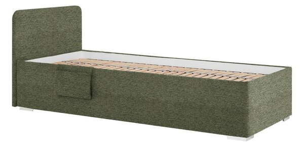Postel Remi s bočnicemi 90x200, potah olivově zelený