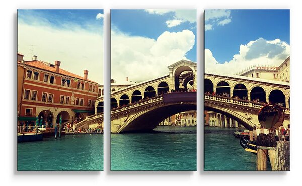 Sablio Obraz - 3-dílný Ponte di Rialto - 120x80 cm