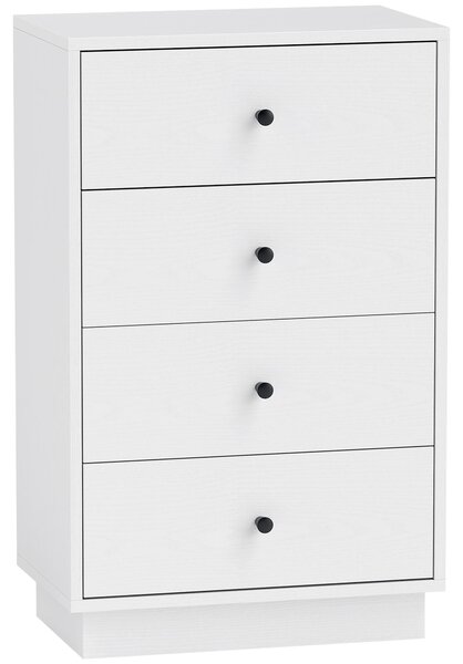 HOMCOM Komoda, příborník se 4 zásuvkami, skříňka z dřevotřísky, moderní design