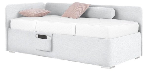 Postel Remi s bočnicemi 90x200, potah bílý