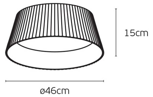 VK Light Aelia Wood LED stropní svítidlo Černá